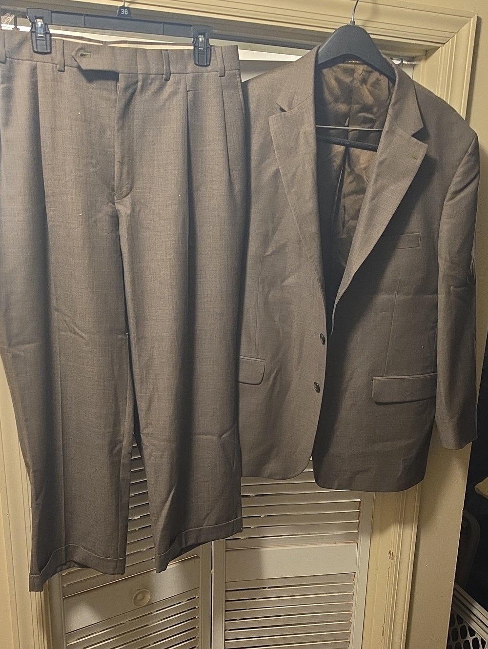 Stafford Men's Brown Two-Piece Suit Jacket & Pants